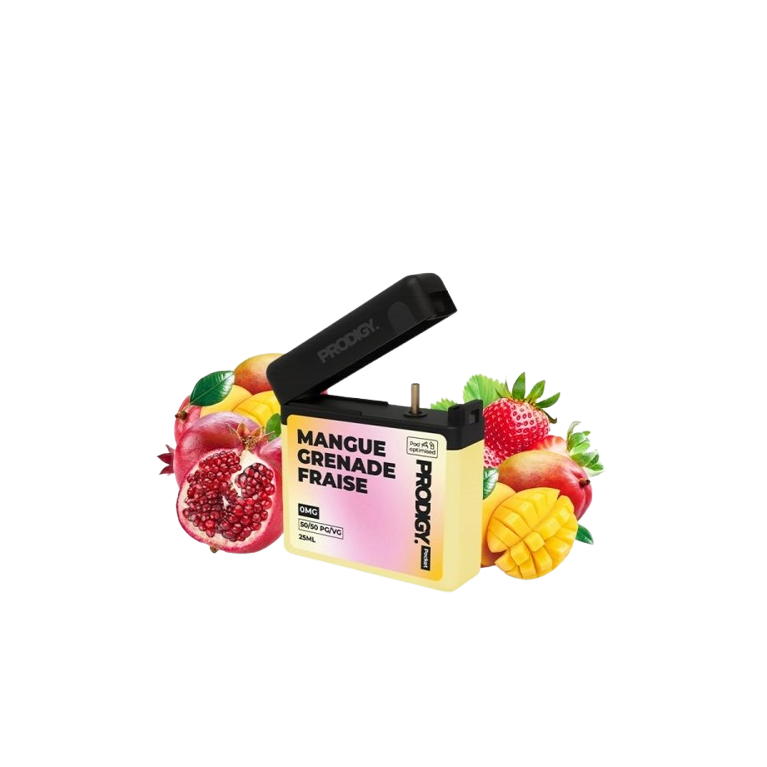 E-liquide Prodigy Pocket 25ml Mangue Grenade Fraise