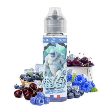 E-liquide Frozen Beast Framboise Bleue Myrtille Cerise Noire 50ml de la marque Secret's Lab