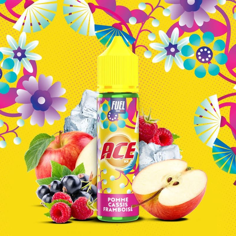 E-liquide Pomme Cassis Framboise 50ml de la gamme ACE