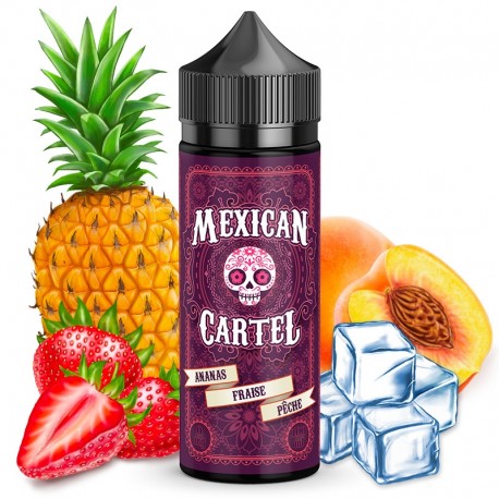 E-liquide Ananas Fraise Pêche 100ml de la marque Mexican Cartel
