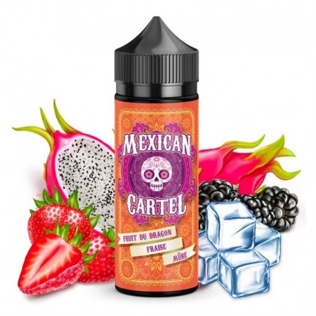 E-liquide Fruit du dragon Fraise Mûre 100ml de la marque Mexican Cartel