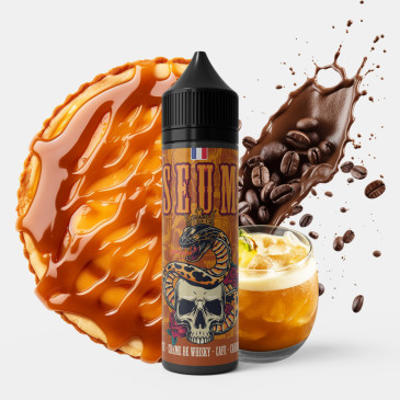 E-liquide Tarte Crème de Whisky Café Caramel de la gamme Seum chez Klopina