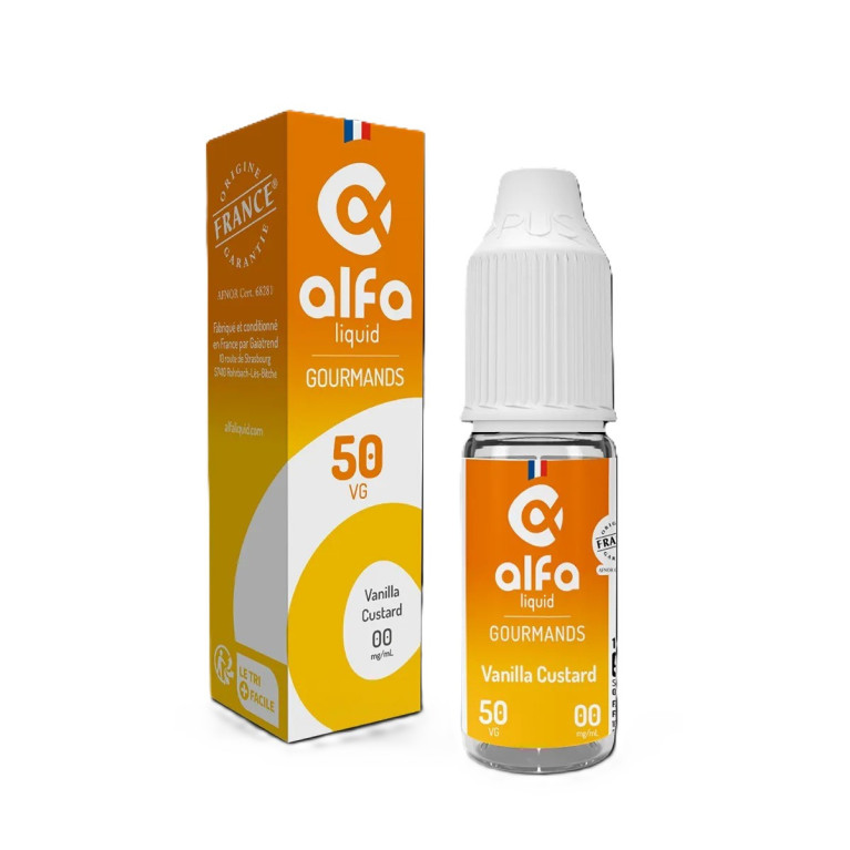 E-liquide Vanilla Custard de la marque Alfaliquid chez Klopina