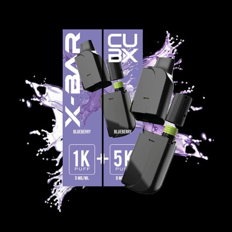 Cartouche Myrtille Glacée pour pod CUB-X de la marque X-BAR