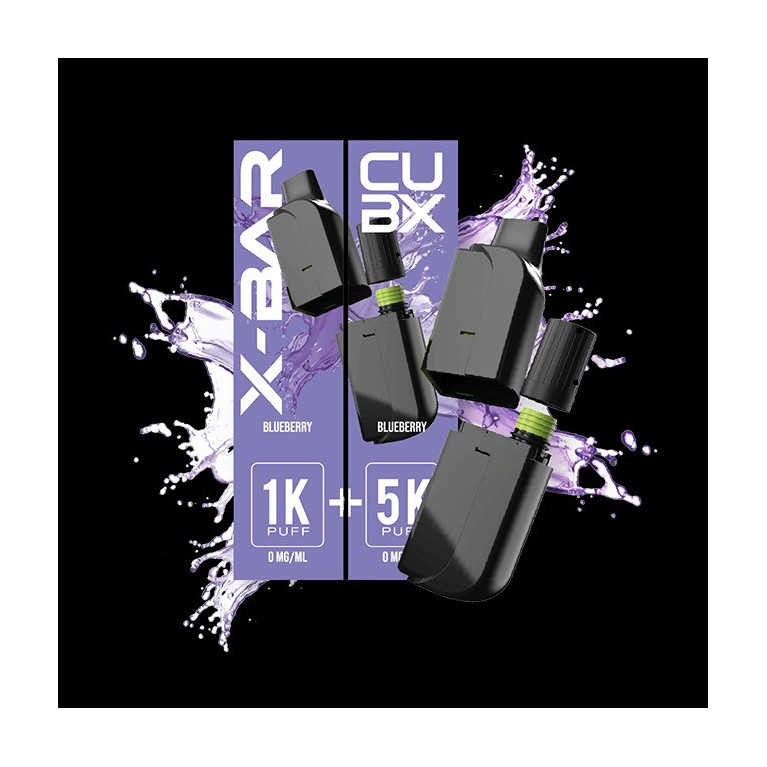 Cartouche Myrtille Glacée pour pod CUB-X de la marque X-BAR