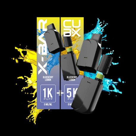 Cartouche Myrtille Citron pour pod CUB-X de la marque X-BAR
