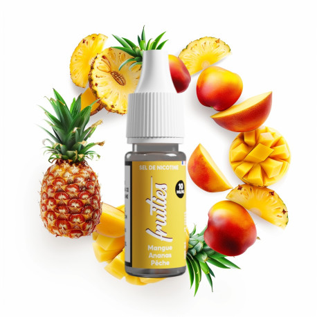 E-liquide Ananas Mangue Pêche Salt de la gamme Fruities