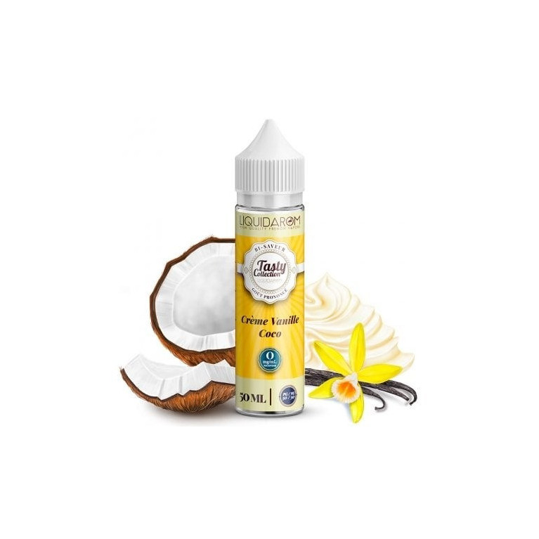 E-liquide Crème Coco Vanille de la gamme Tasty Collection chez Klopina