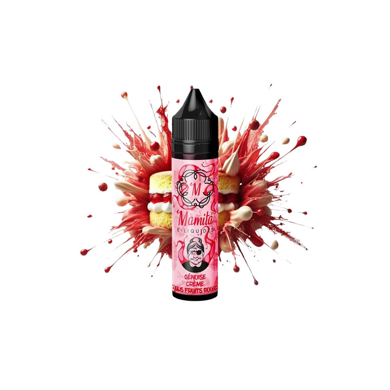 E-liquide Génoise Crème Coulis de Fruits Rouges de la gamme Mamita