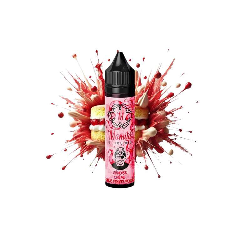 E-liquide Génoise Crème Coulis de Fruits Rouges de la gamme Mamita